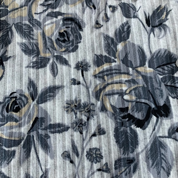 Vintage 60s 70s Graff Californiawear Rose Floral Tie Neck Pussy Bow Ribb… - Picture 12 of 16